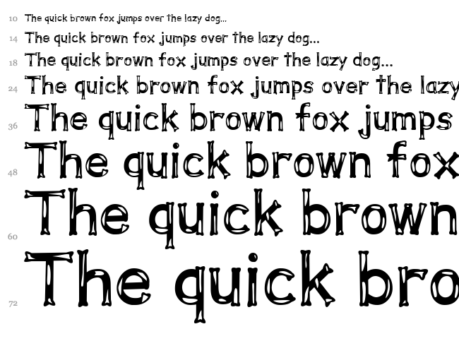 Dalmata Dream font waterfall